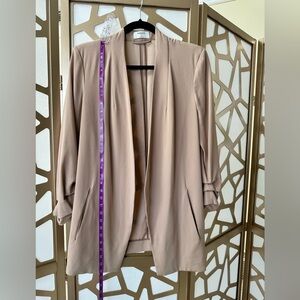 Aritzia Babton Elegant Beige Women's Power Blazer Slim Fit